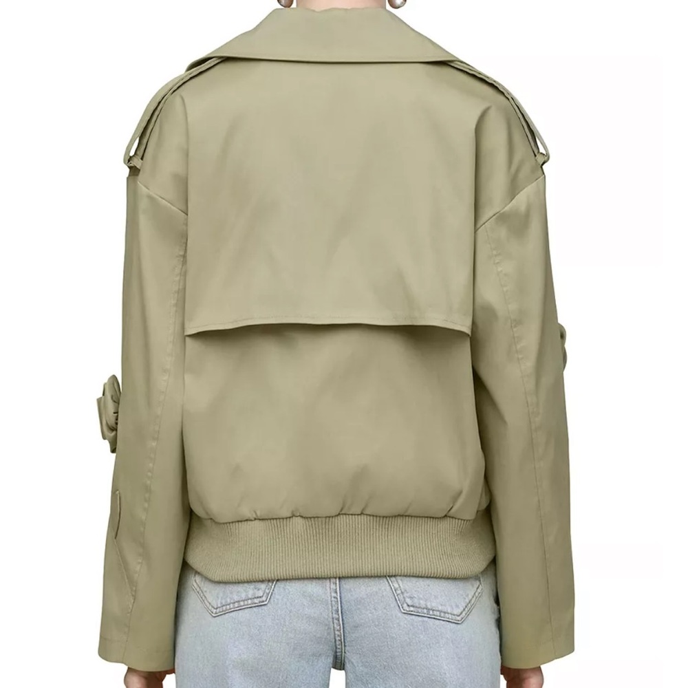 NWT Avec Les Filles Rosette Bomber Trench Jacket - Picture 4 of 5